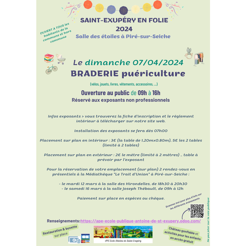 Braderie Puériculture - St Exupéry En Folie